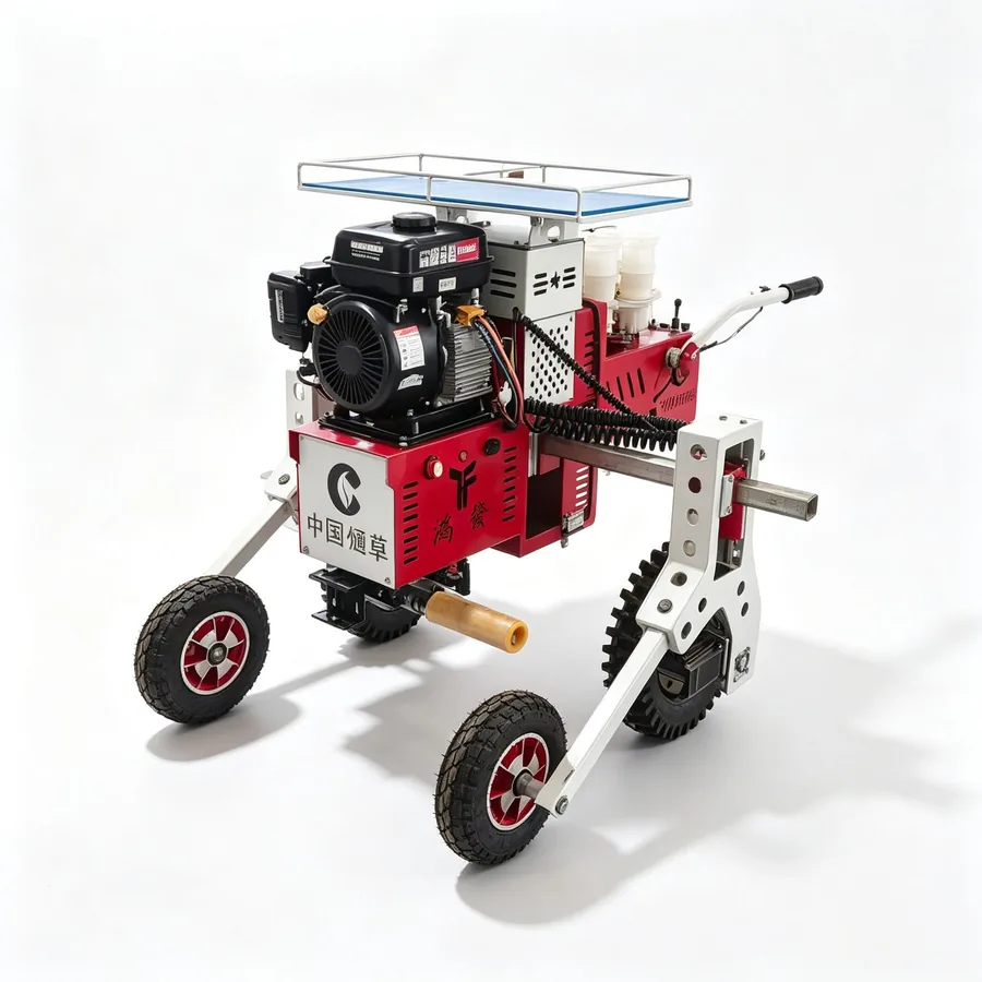 2ZYZ-1A self-propelled tobacco transplanter working in tobacco field