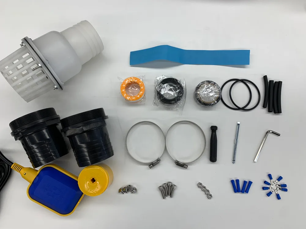 3-inch surface pump parts kit: impellers, seals, float switch and fittings