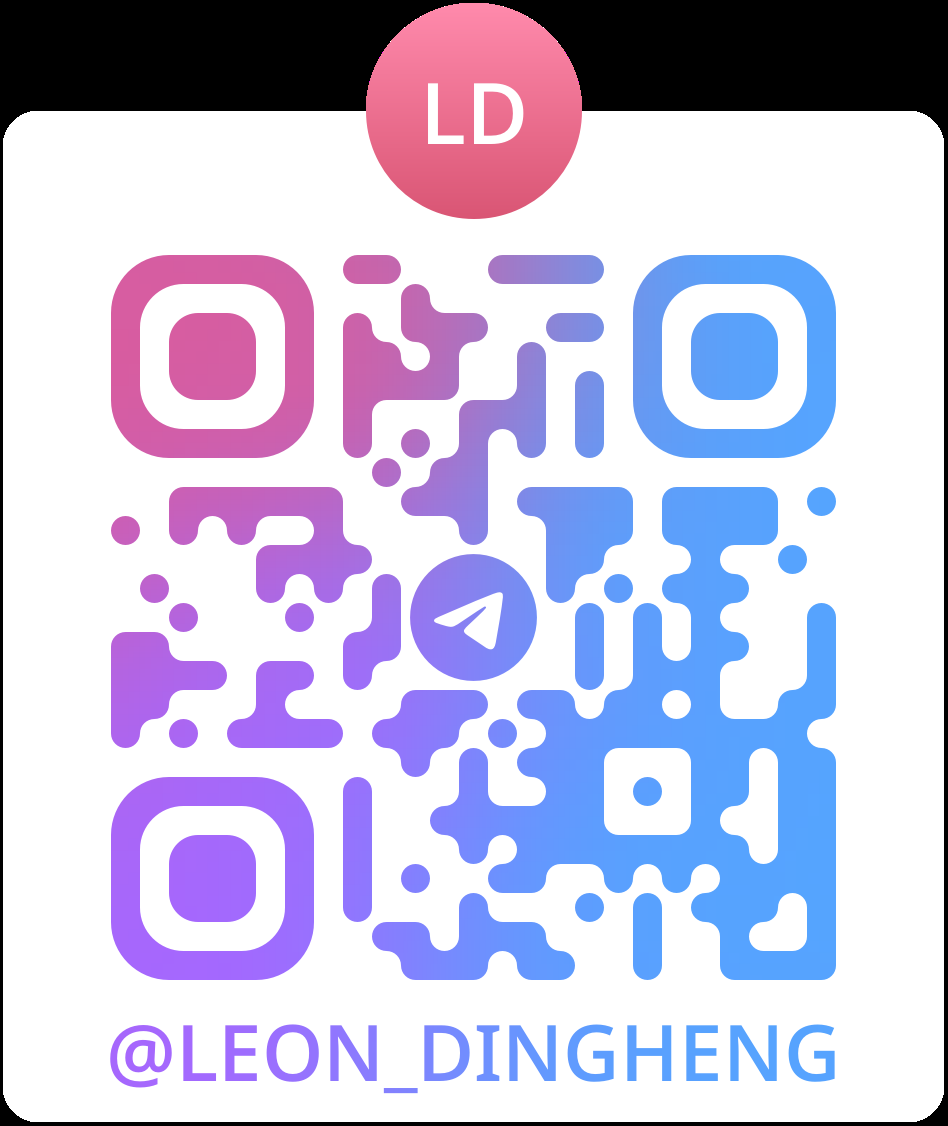 Scan to message @leon_dingheng on Telegram